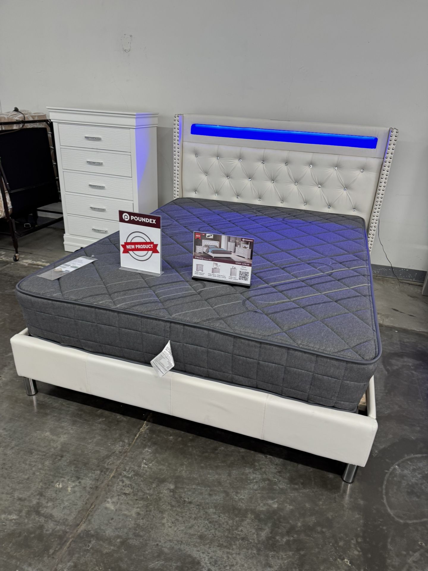 New Queen Bed Frame With Mattress 