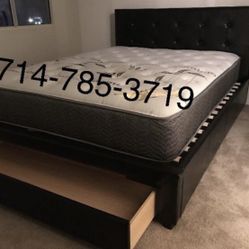 Storage Queen Bed +Mattress
