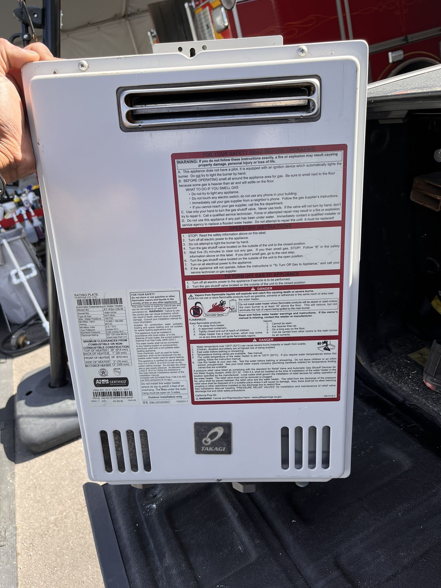 Takagi Water Heater 310U-E