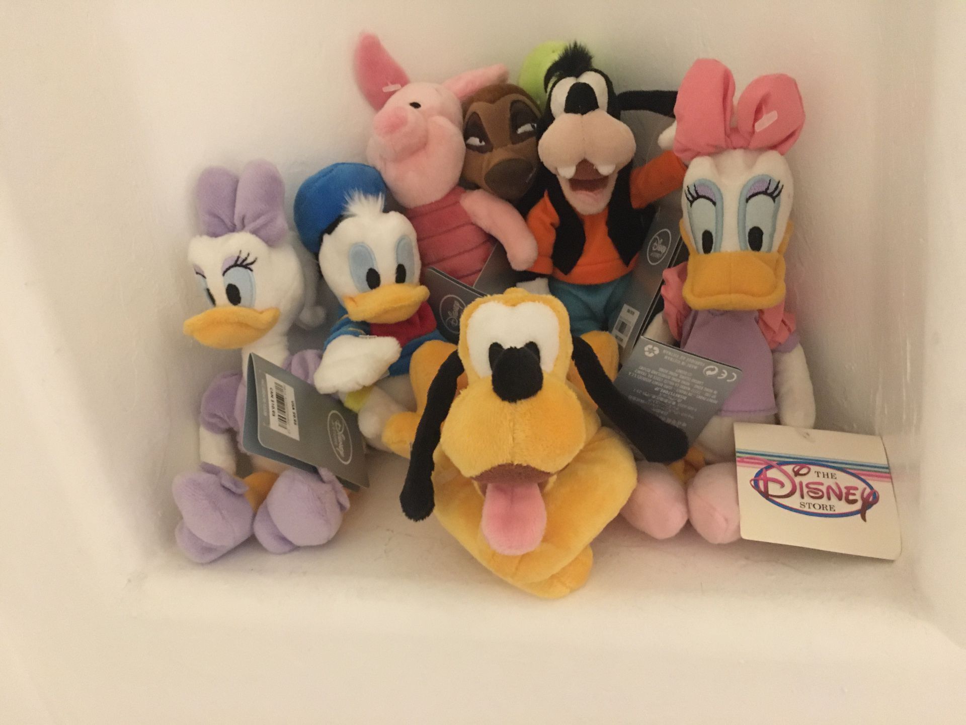 7 mini Disney stuffed toys
