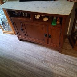 Vintage Table With Granite Piece If You Don't Want The Granite Let Me Know Sold Separately Also