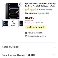 Apple Ipad Air 11-inch m4 chip space black 256GB