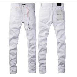 Purple Brand White Slim Jeans with Tags