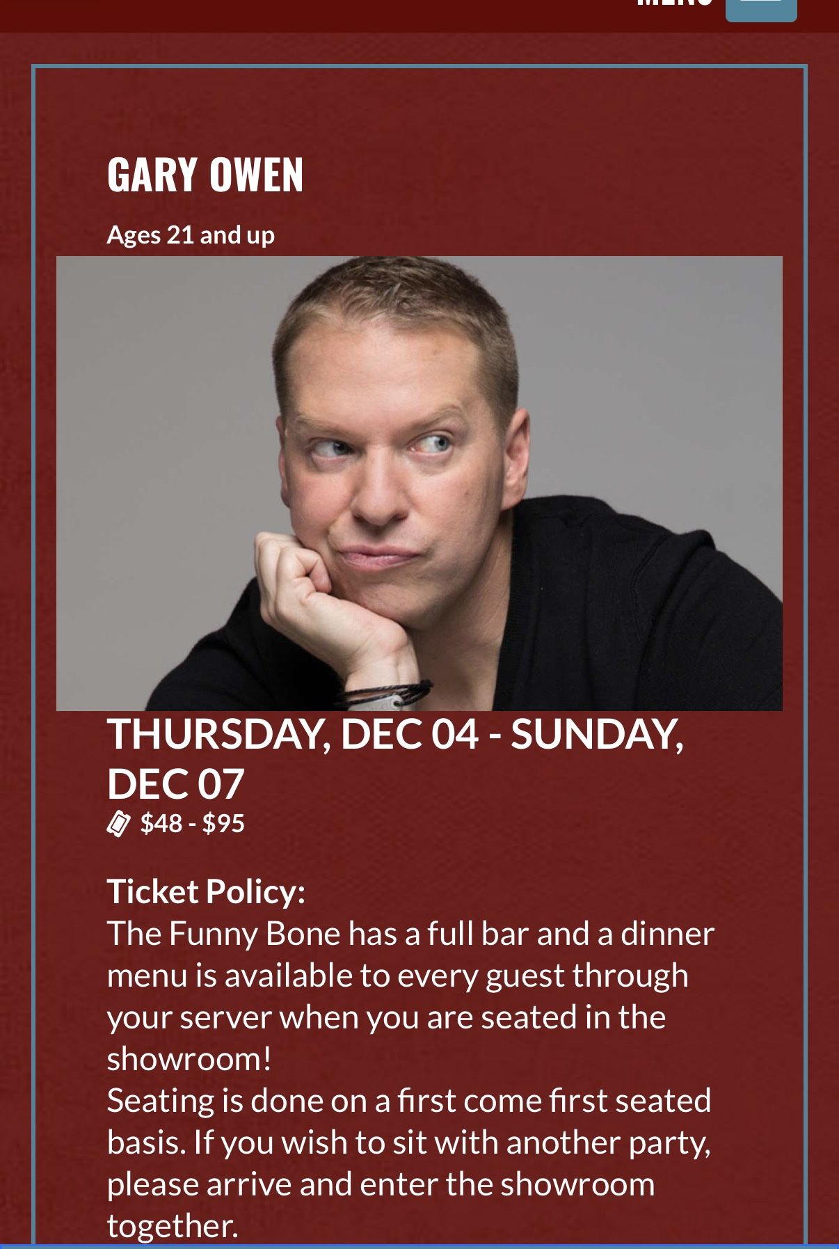 Gary Owen 2 VIP Tickets - See Him In Orlando