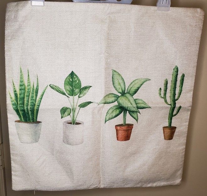 18x18 House Plants Pillowcase