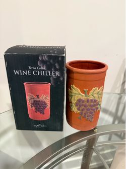 Glazed Grape Terracotta Wine Cooler Chiller- 8 inches