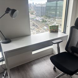 IKEA Desk / Office Chair / Desk Lamp
