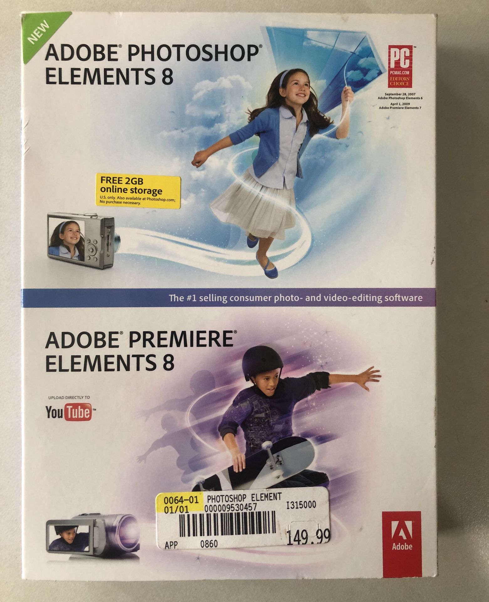 Adobe photoshop elements/adobe premiere 8