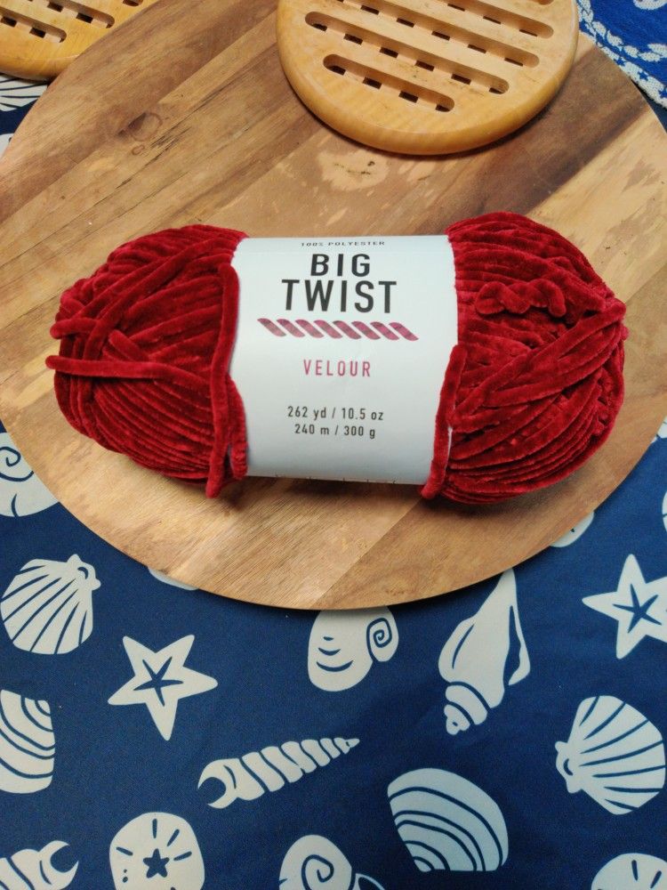Big Twist Velour Burgundy Yarn 🧶