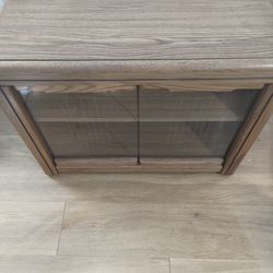Gorgeous TV Stand With Glass Doors, Excellent Condition!