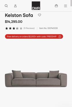 Modern Gray Fabric Sofa with Throw Pillows