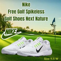 Nike Free Golf Spikeless Golf Shoes Next Nature Mens Size 11.5 Wide, FQ7875-101 