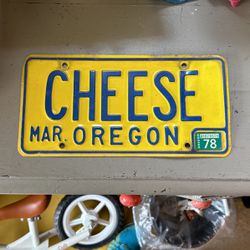 Oregon  Custom License Plate “CHEESE”