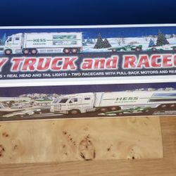 Vintage New Hess Tanker And Race Cars