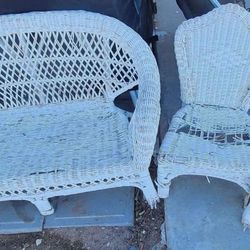 Antique Kids Wicker Set