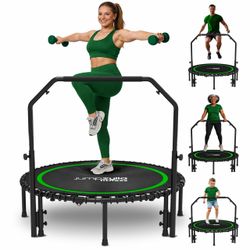 Brand New JUMPZYLLA Mini Rebounder Trampoline for Adults, Fitness Trampoline with Bar