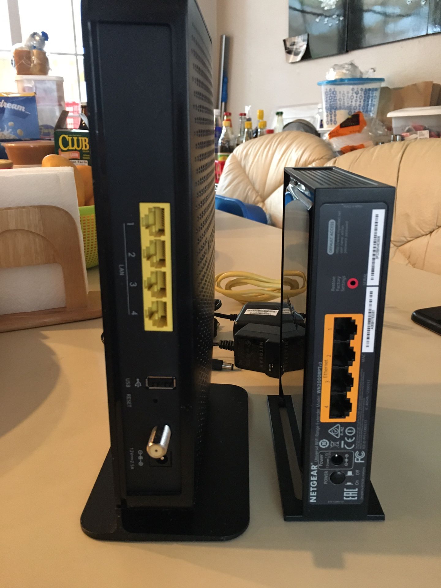 Cable modem and wifi range extender