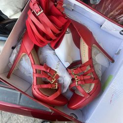 Red Scrappy High Heel