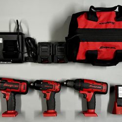 SNAP-ON CORDLESS IMPACT WRENCH DRILL AND LIGHT