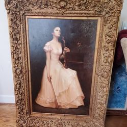 Original Painting With Baroque Style Frame
