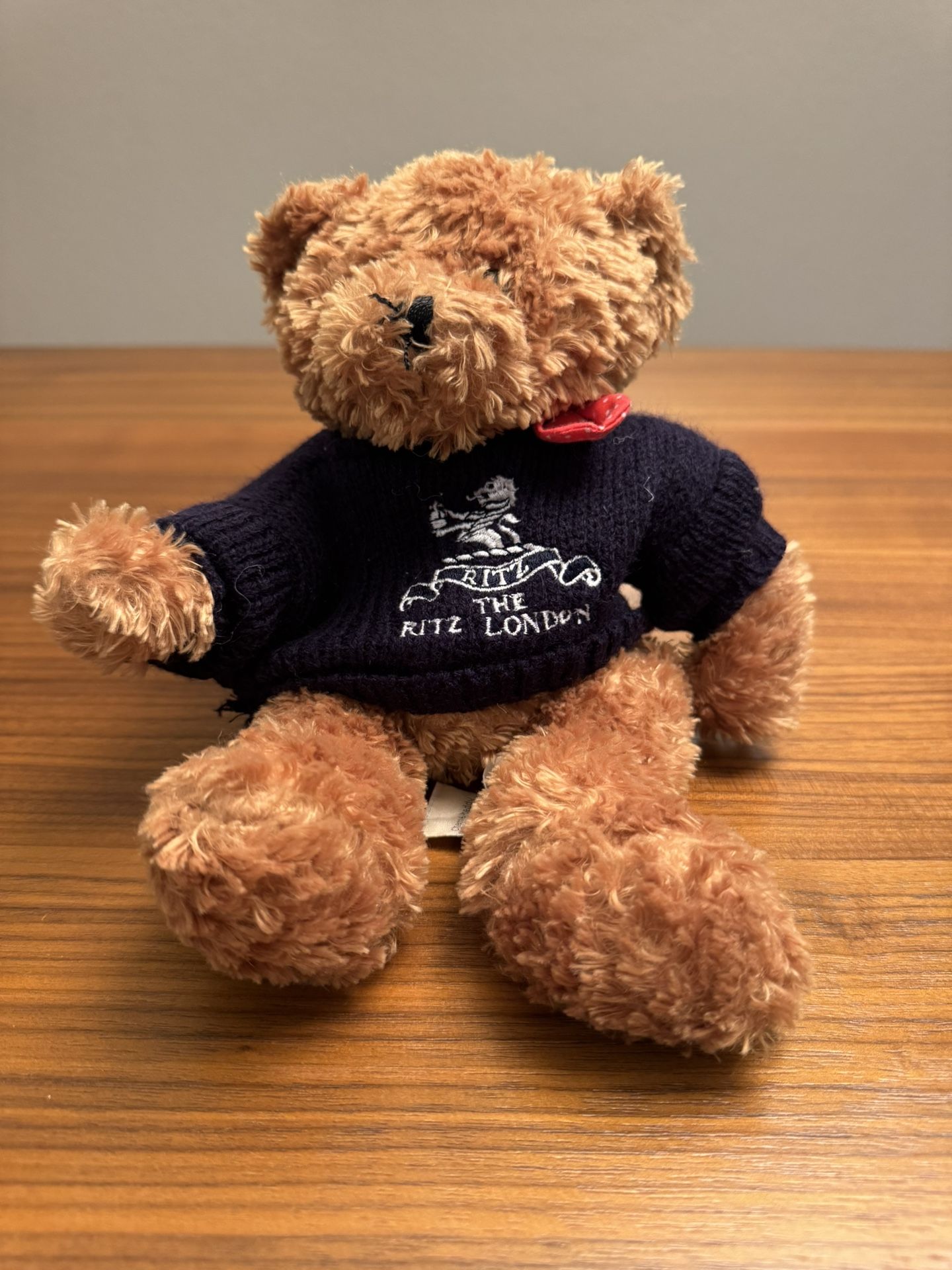 Ritz London Hotel Teddy Bear Limited Special Edition Navy Blue Jumper Red Scarf 