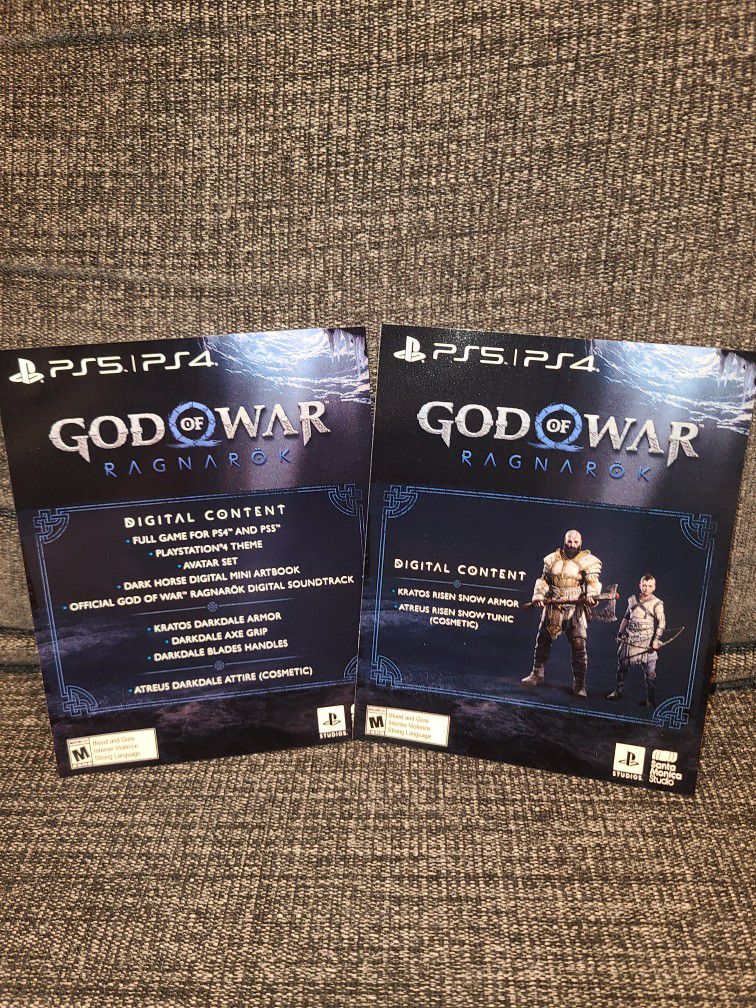 *new* Ps4/Ps5 God Of War Ragnarok Collectors Edition Vouchers