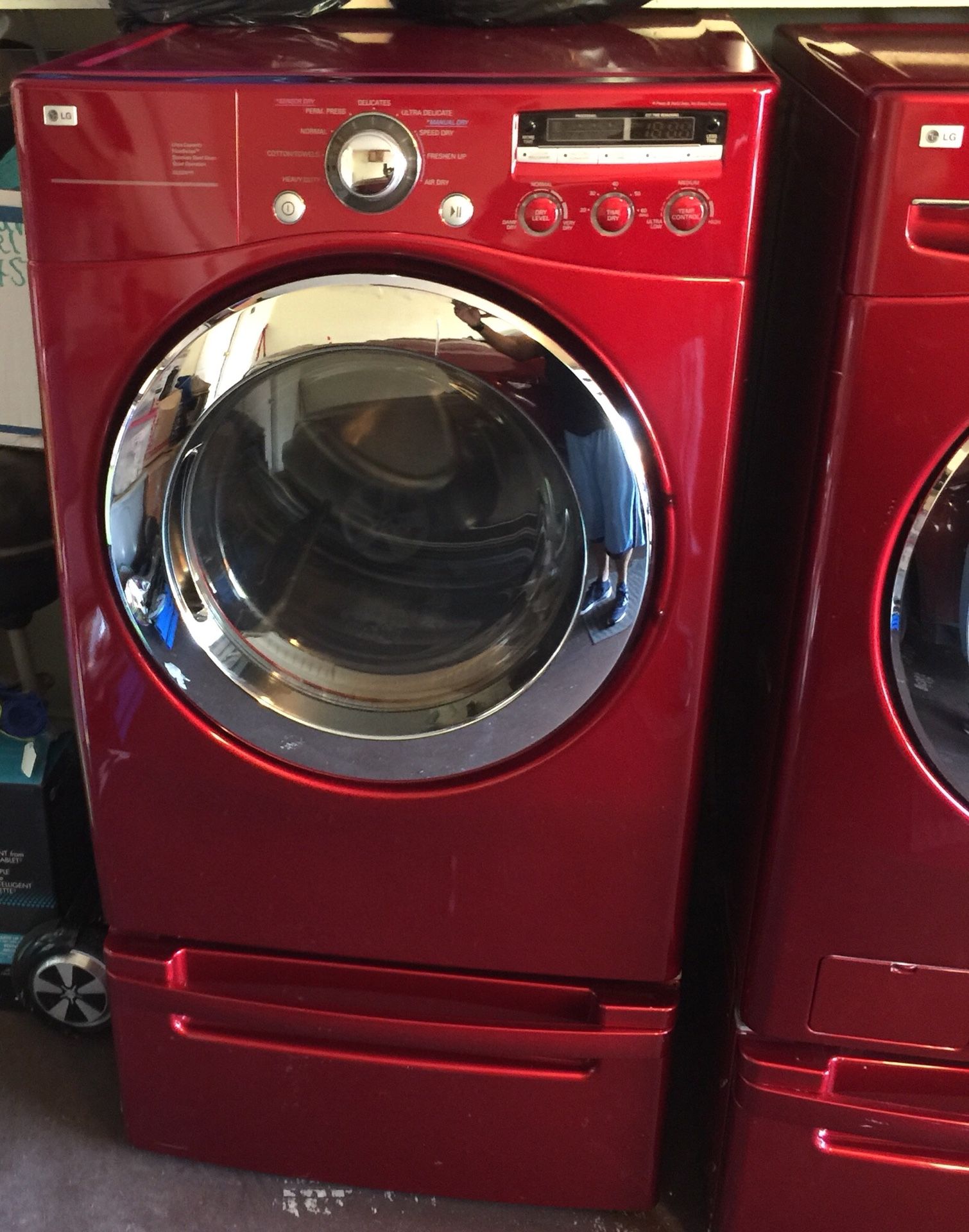 LG DLE2301R Front Load Dryer (Red)