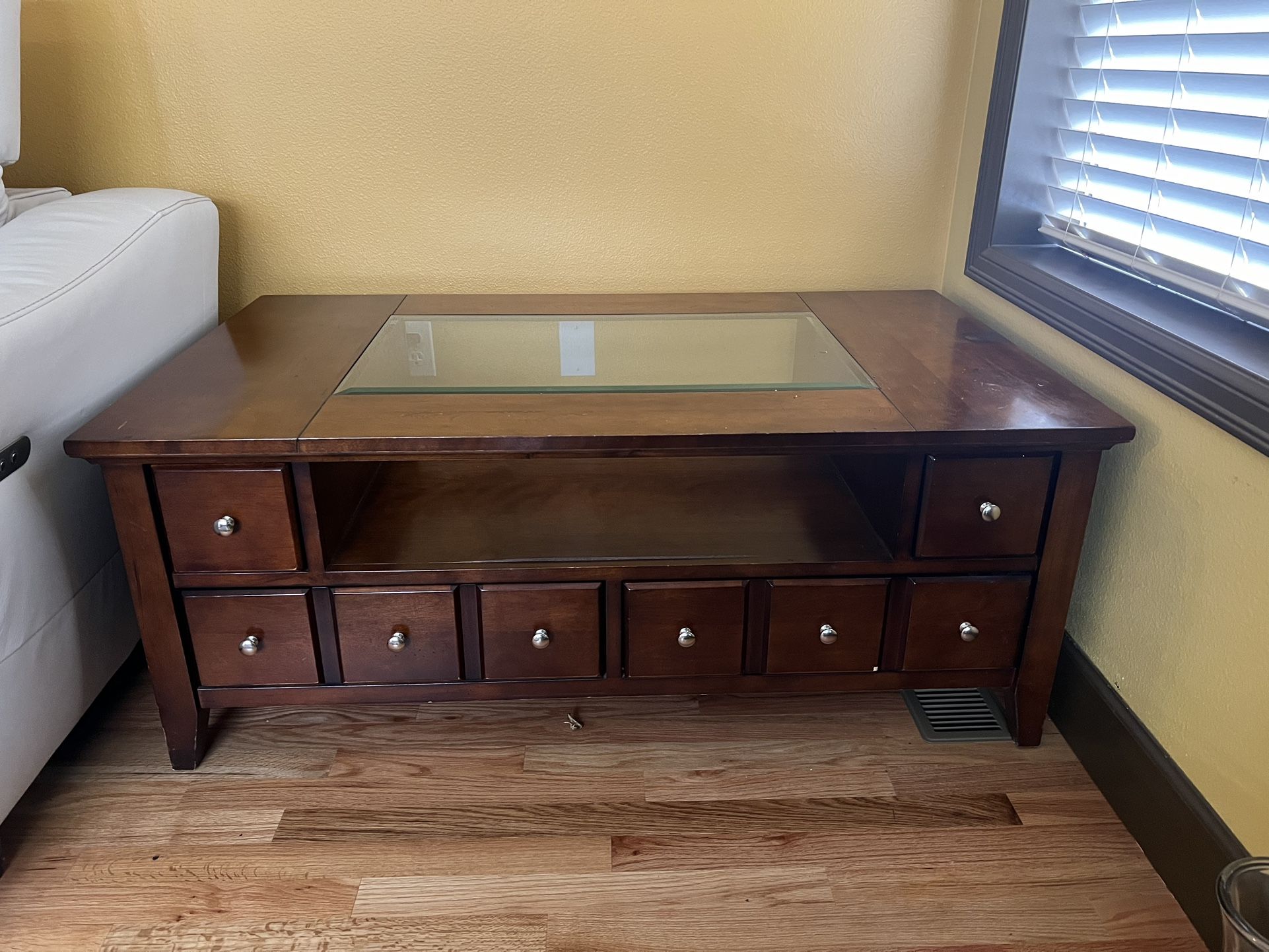 Wooden Coffee Table with Storage