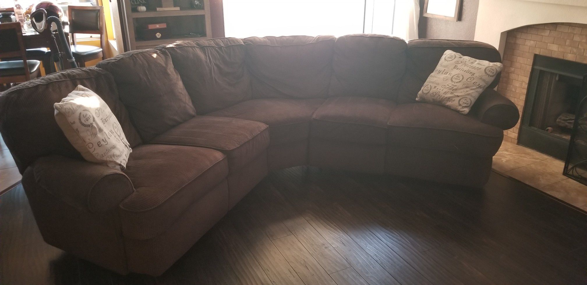 Three Piece Sectional Sofa with Recliners