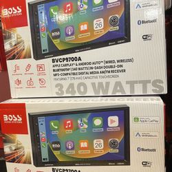 BOSS Audio Systems BVCP9700A Car Stereo - Apple CarPlay, Android Auto, Double Din, 7 Inch Touchscreen, Bluetooth, No CD DVD Player, AM/FM Radio Receiv