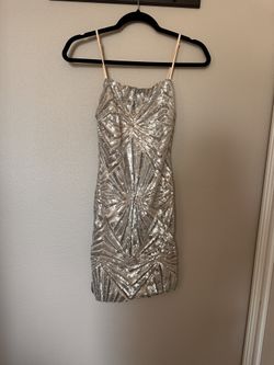 Silver Sequin Dress