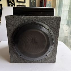10"JL Audio W1 in sealed space saving box and Rockbille 600w amp 