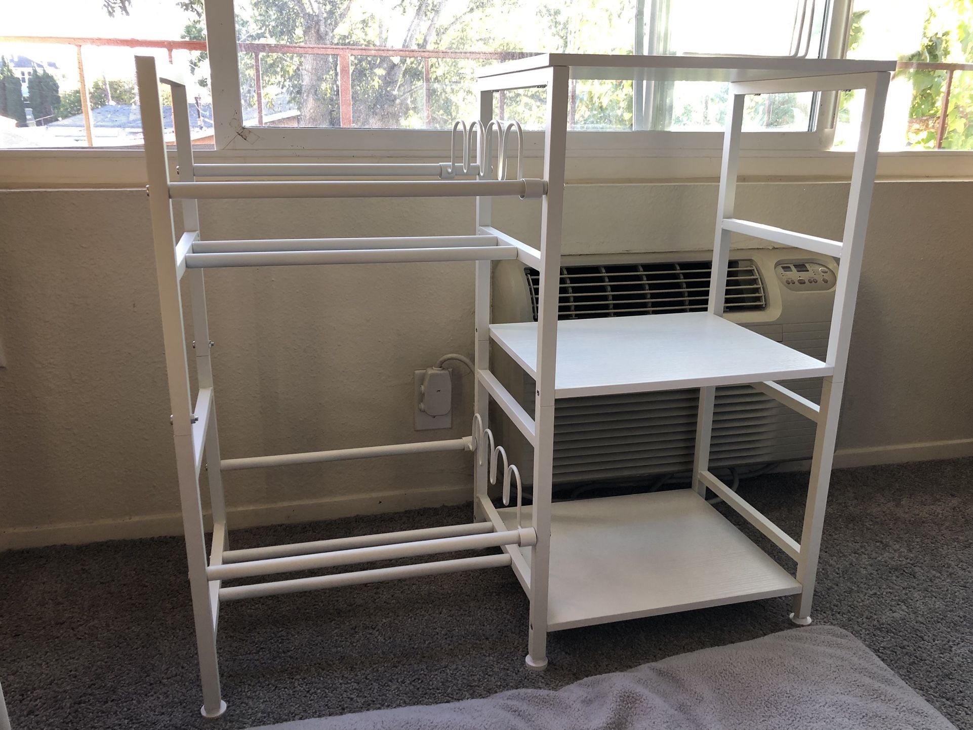 Record Table/Storage Shelves with Adjustable Bars