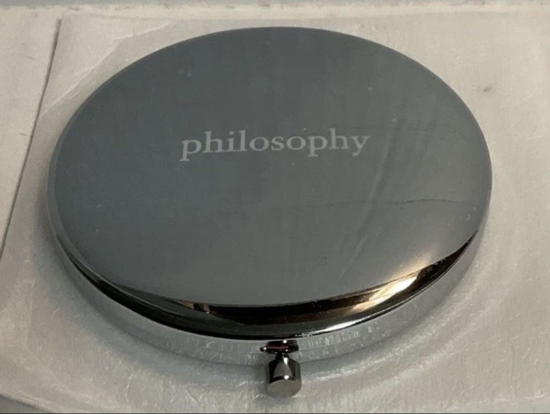 Philosophy Engraved Affirmation Compact Mirror "True Beauty Lies Within" NEW