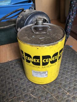 Antique oil can