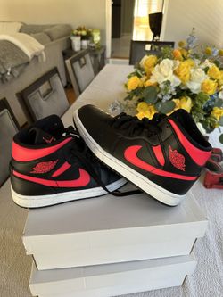 Women’s Air Jordan 1 Mid Black/Siren Red-White