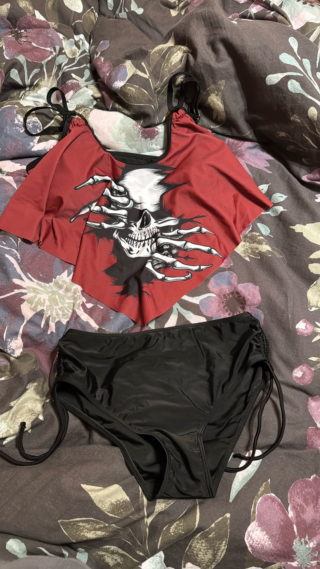 Womens Skull 2 Piece Bathing Suit
