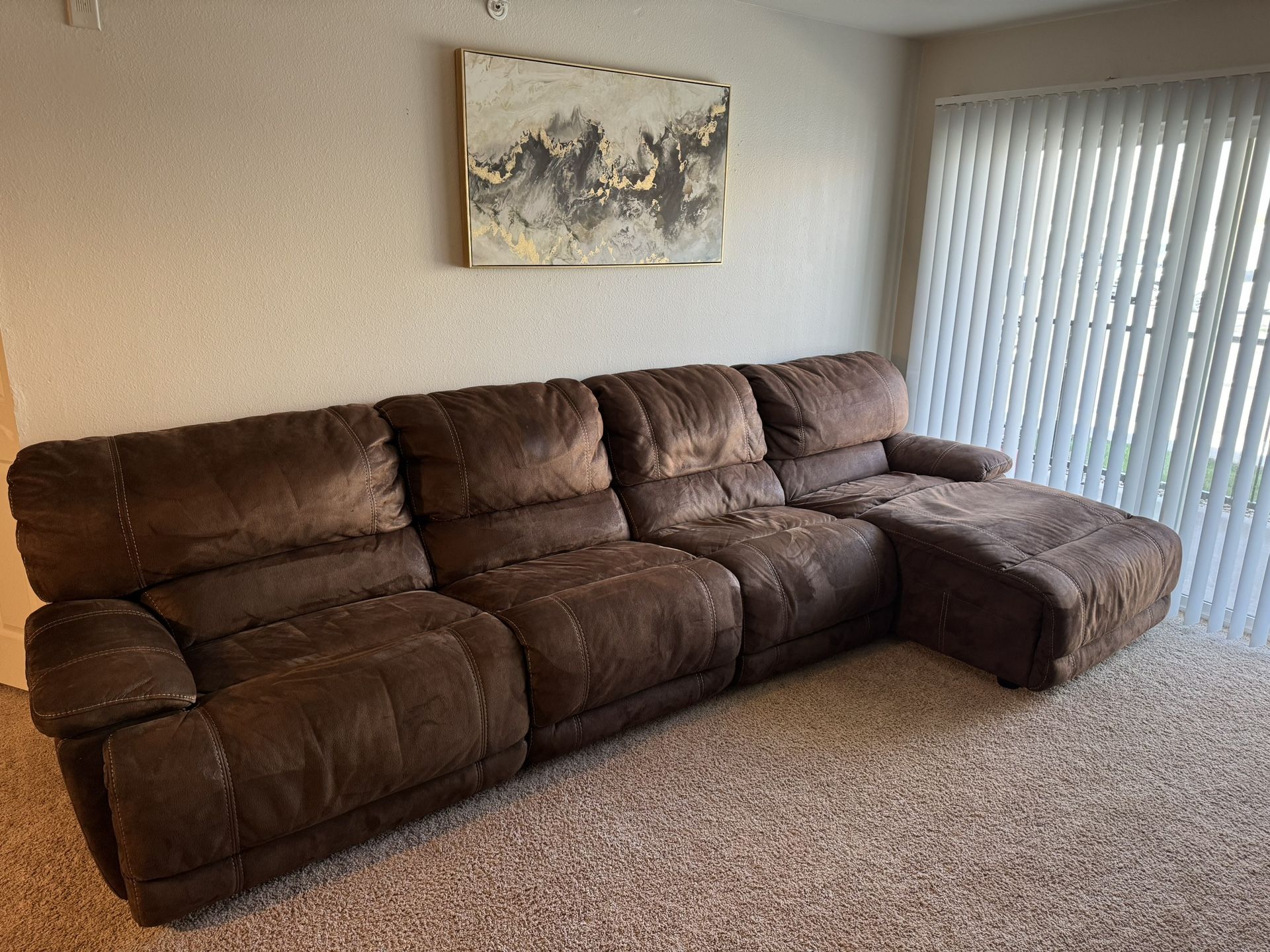 4pc Sectional Reclining Couch 