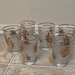 Vintage Luxury Juice Glasses Set of 6