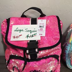 New Sequin Backpacks . Pink Sequin  Bag