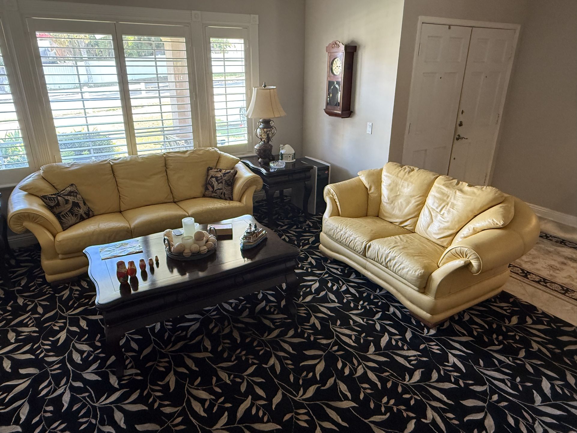 Italian Leather Couch And Loveseat