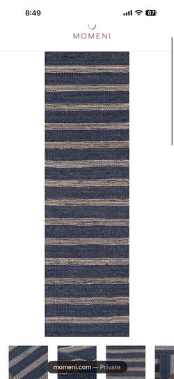 2'3" x 8' Runner-Novogratz by Momeni-Navy/Beige-Brand New