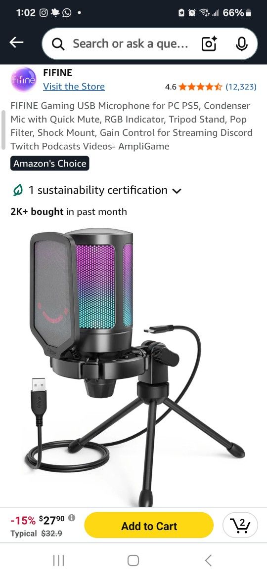 Gaming Condenser Microphone