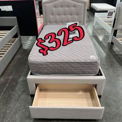 NEW TWIN BED/PILLOWTOP MATTRESS INCLUDED!!