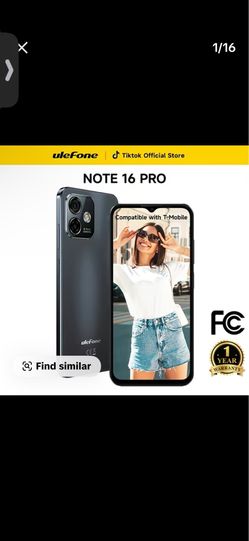 Note 16 Pro NFC Unlocked Cell Phones,  12GB+128GB/16GB+512GB, 8 Core, 6.52 ''FHD Display + Screen Unlocked, Android 13, 50MP + 8MP, 4400 mAh Battery ,
