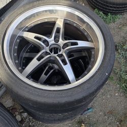 Set Of Four Rims And Tires