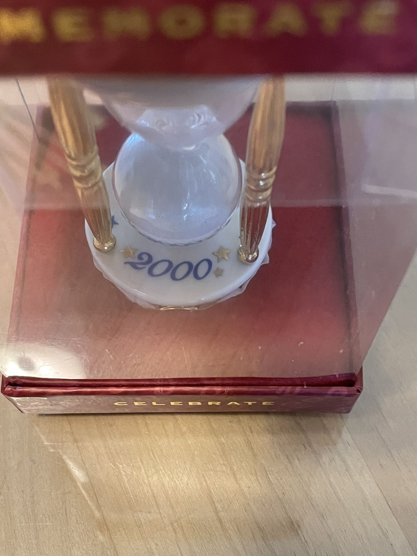 Lenox Year 2000  Hourglass Ornament 