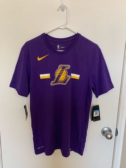 Men Nike LA Lakers Purple Shirt Cotton Polyester Medium. Brand New With Tags.