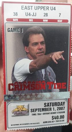 Nick Saban “Birth of a Dynasty” Collection – Beckett Witness Helmet + Signed Ball + 2007 First Game Ticket & Program