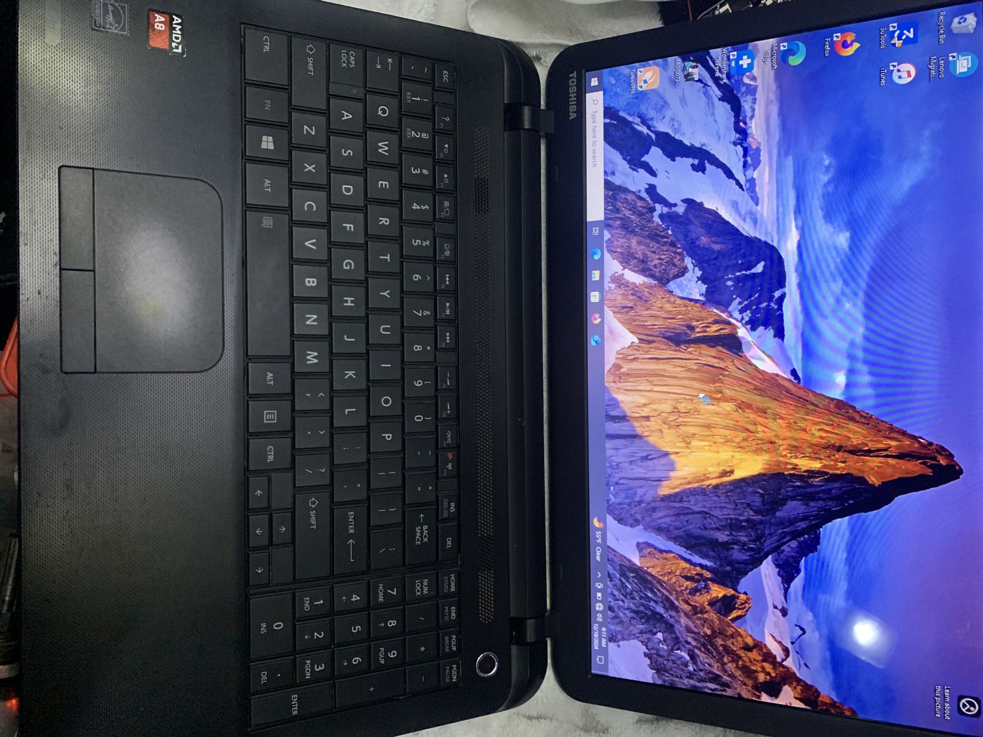 Toshiba satellite 15.6 inch laptop